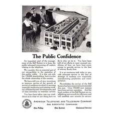 1920 American Telephone: The Public Confidence Vintage Print Ad