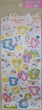 Kamio Japan Inc Sweet Sweet World bunny panda & hamster sticker set RARE OOP