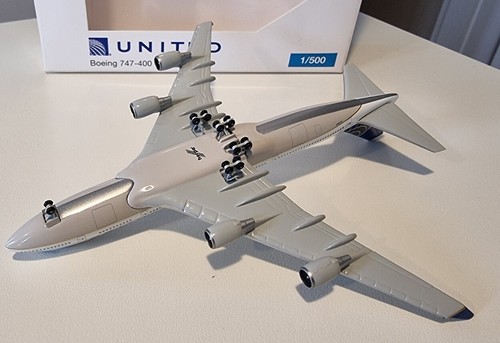 HERPA WINGS 1:500 United Airlines Boeing 747-400 N128UA 518581-001 - Foto 5 di 6