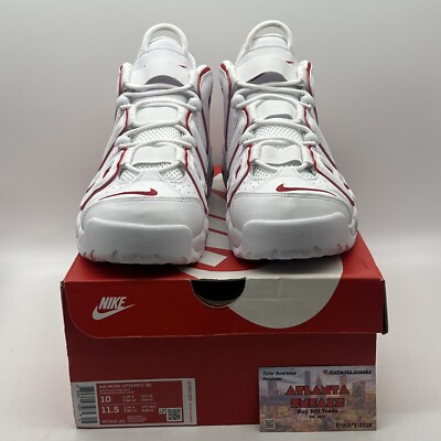 Size 10 - Nike Air More Uptempo White Varsity Red 2018 Leather