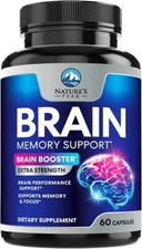 Brain Memory Supplement Pills - Nootropics Support for Concentration for Clarity