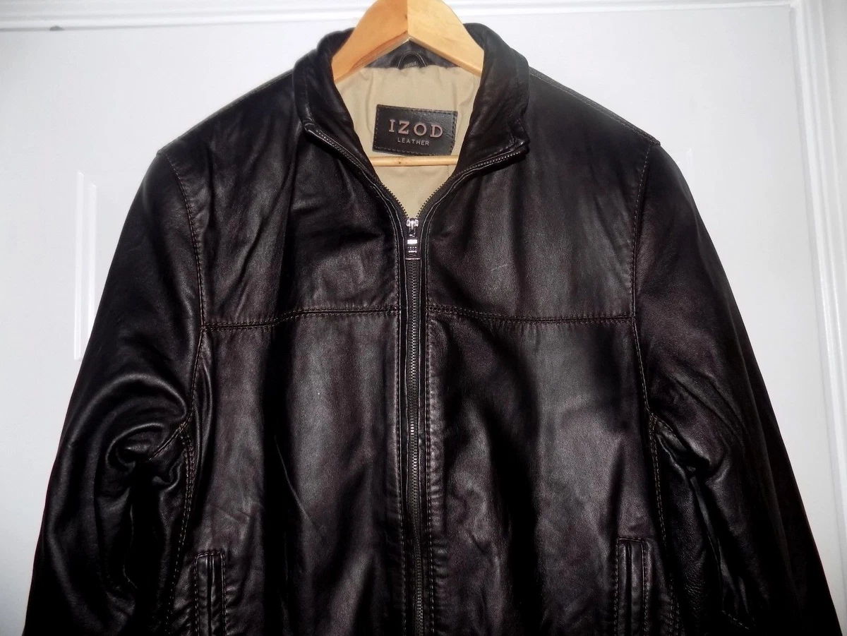 Izod men's deals leather jacket