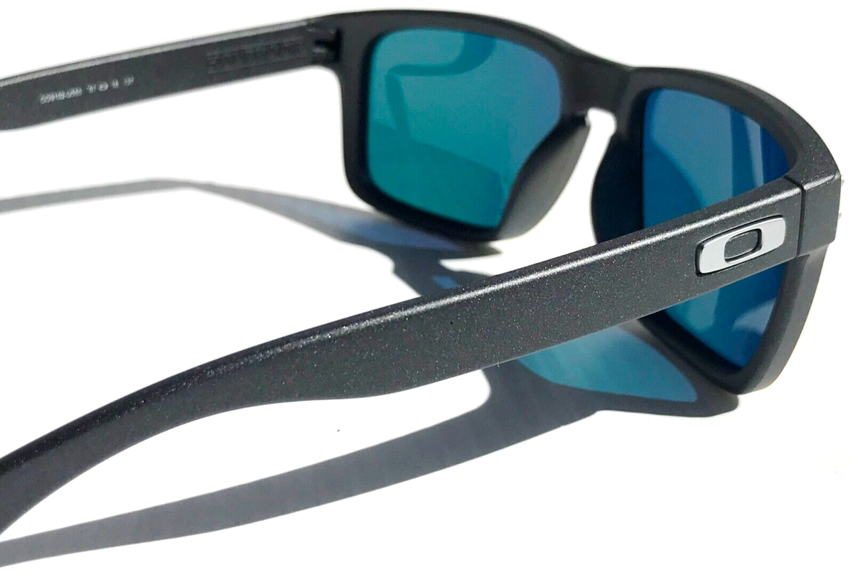 NEW Oakley HOLBROOK Steel Grey POLARIZED Galaxy Blue Lens