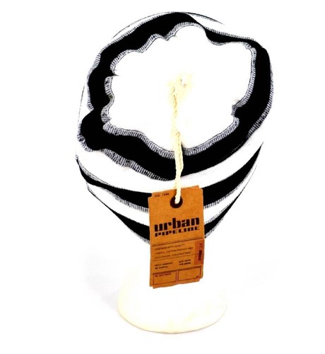 Invierno Urban Pipeline Hombres Mujeres Gorro Blanco Negro Rayas Ferroviarias Cálido 2689 - Imagen 4 de 4