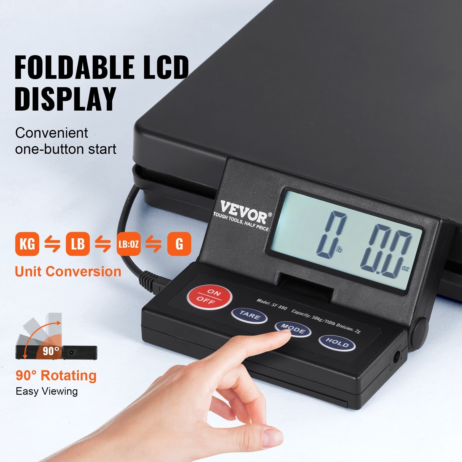 Pèse-colis de Précision 2 g Éviter Surcoût Postal Balance 50 kg LCD - 4