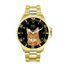 Toff London TLWL-9058 Mens Ginger Bengal Cat Head Watch