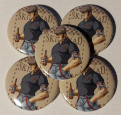 Skinhead Button 1x Skinhead Button Oi Oi! Skinheads Streetpunk Skins Skin SHARP RASH ...