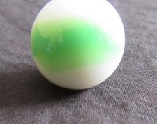 Vintage Akro Patch Green with White Base. 15/16"