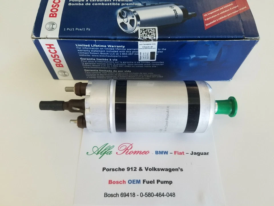 OEM Bosch Fuel Pump-Alfa Romeo Spider , Milano, GTV6 ,Fiat 124 & X1/9 - BMW -TR7 - Image 3 of 4