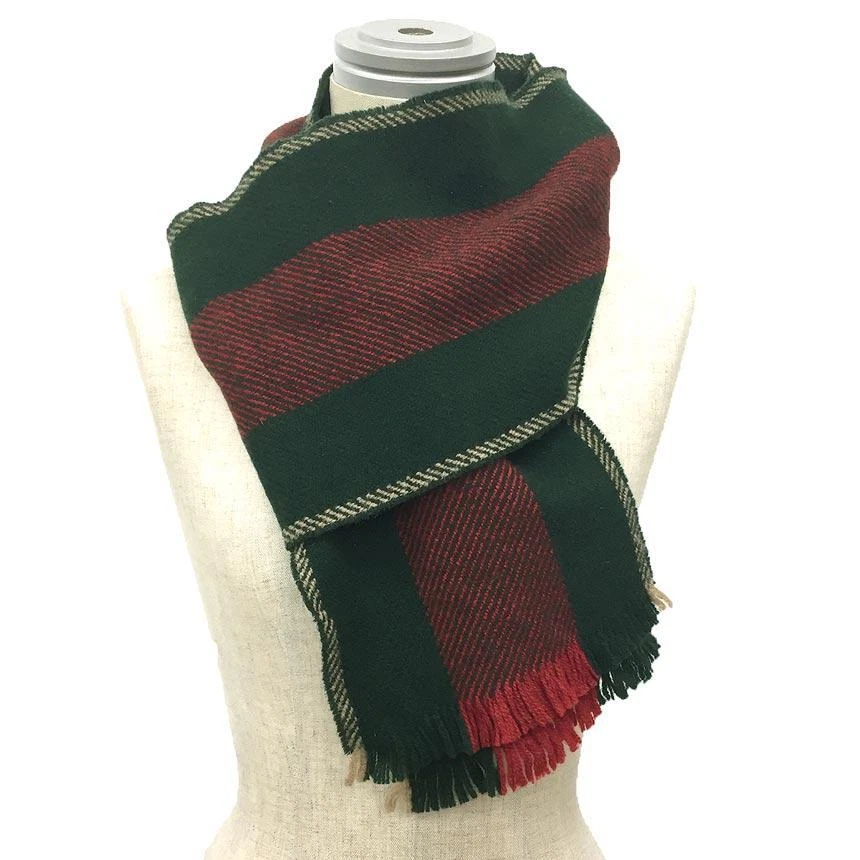 GUCCI Authentique Silencieux Sherry Line 100% Laine Vert Taille 180cm Homme Femme 