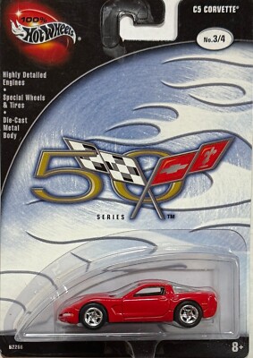 HOT WHEELS   C5 コルベット Hot Wheels 50th Chevy Corvette C5 Red Real Rider 1:64 Scale