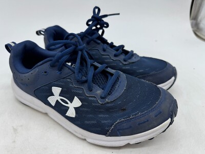 Under Armour Charged Assert 10 Running Sneakers Mens Blue White Low Top - 8.5