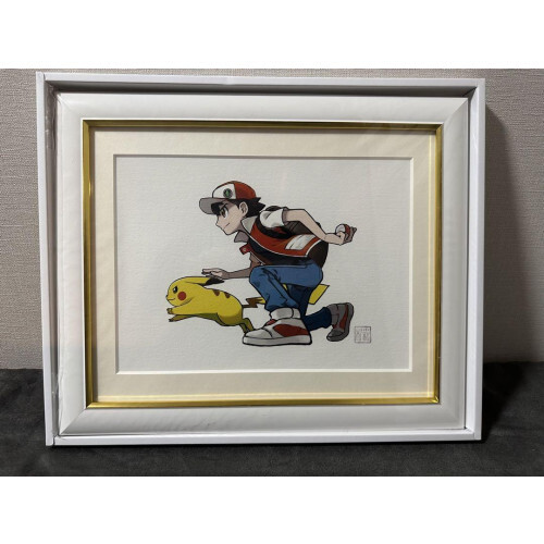Pokemon Center Red & Pikachu Collectible Art 20th Ken Sugimori 