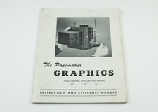 Graflex - Pacemaker Graphic  Speed Crown - 45 34 23 Instruction Manual Booklet