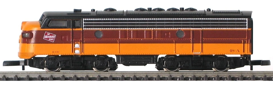 Z Marklin Mini Club 88603 EMD F7A Diesel MILW Loco +CC & Caboose (Tested) #2 - Image 2 of 4
