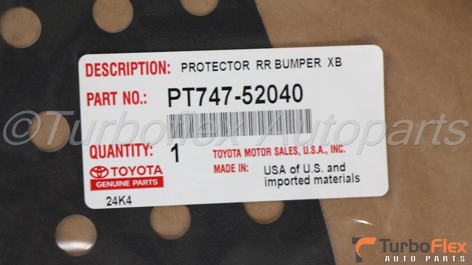 Protector de parachoques trasero Scion xB 2004-2006 genuino OEM PT747-52040 Foto 2 de 4