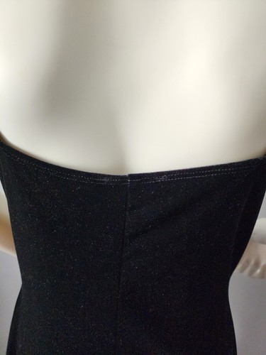Betsey Johnson NY VTG Slip Dress Y2K Stretch Velvet Floral Lace Beaded Sz L - Picture 10 of 24