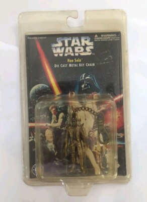 Star Wars A New Hope Han Solo Diecast Metal Key Chain Figure 1997 Placo Toys