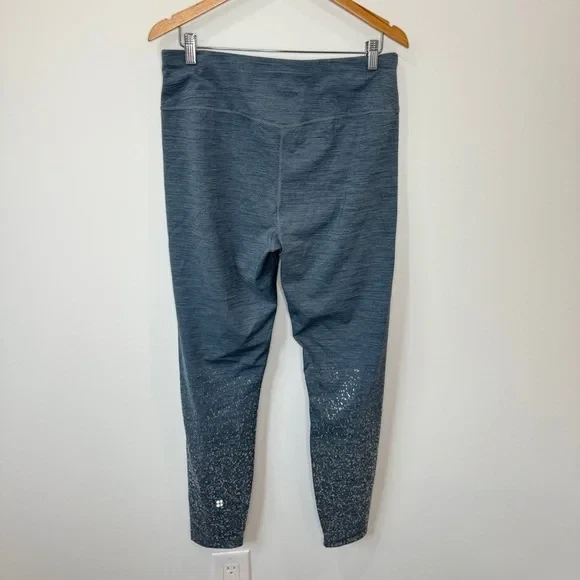 sweaty-betty full length silver sparkle ankles leggings