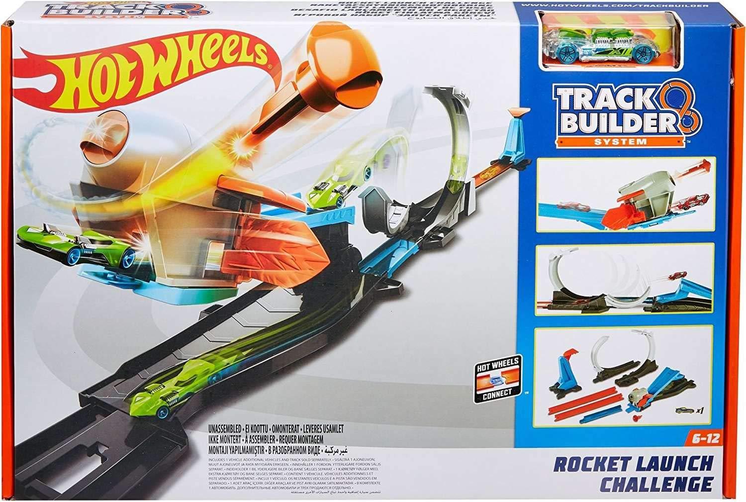 Hot Wheels Track Builder Rocket Launch Challenge Playset  ~B