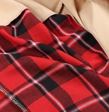 Ladies Jacket Red Tartan Check Classic Urban Street Camel Trench Coat 16