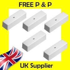 5 x White 7 Way Burglar Alarm Connection Junction Boxes Connector + Leaf Tampers