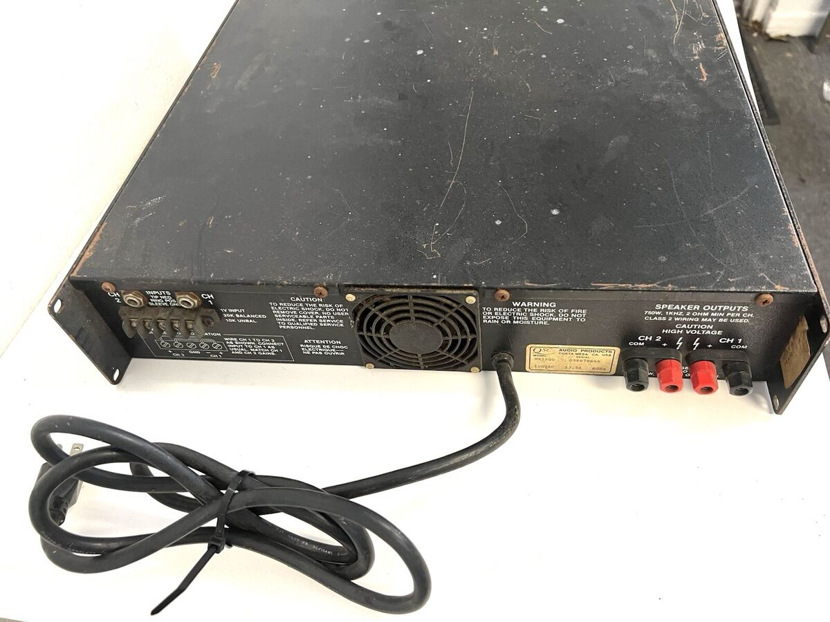 QSC MX 1500 Professional Power Dual Monaural Amplifier 400 QSC MX 1500 Professional Power Dual Monaural Amplifier 400