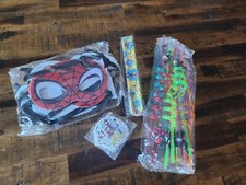 Spiderman Party Favor Gift Value pack 12 Pack Masks, Snap Bracelets, stickers an