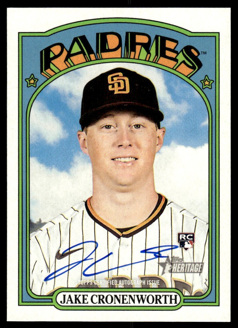 2021 Topps Heritage Real One Autographs Jake Cronenworth Rookie Auto San Diego