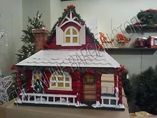 Frontgate Christmas Grandinroad Martha Stewart Wooden House Santa Lodge Cabin