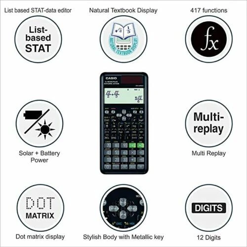 Casio FX-991ES PLUS 2nd Edition Scientific Calculator 417 Functions student use - Picture 2 of 3