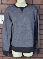 EUC Athletic Works Boys BLACK Fleece Lined Crewneck Sweatshirt Sz XXL 18 Raglan