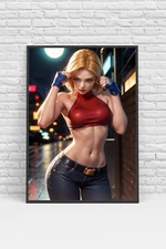 Blue Mary King Of Fighters Poster Print - No Frame