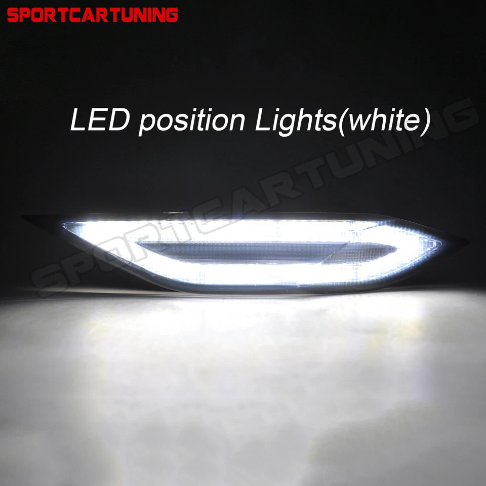 For 11-14 Porsche Cayenne 958 LED Smoked Turn Signal Side Marker Lights DRL Lamp — 第 3/4 张图片