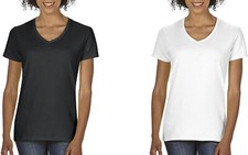 Gildan Women's Heavy Cotton V-Neck T-Shirt 2-Pack 