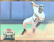 Barry Bonds💎 Member's Choice 💎1992 Stadium Club #604 Pittsburgh Pirates