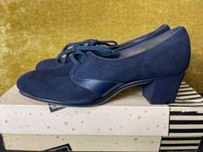 VTG 1950s Florsheim Roamer Women's Shoes Sz 7.5 Blue NOS