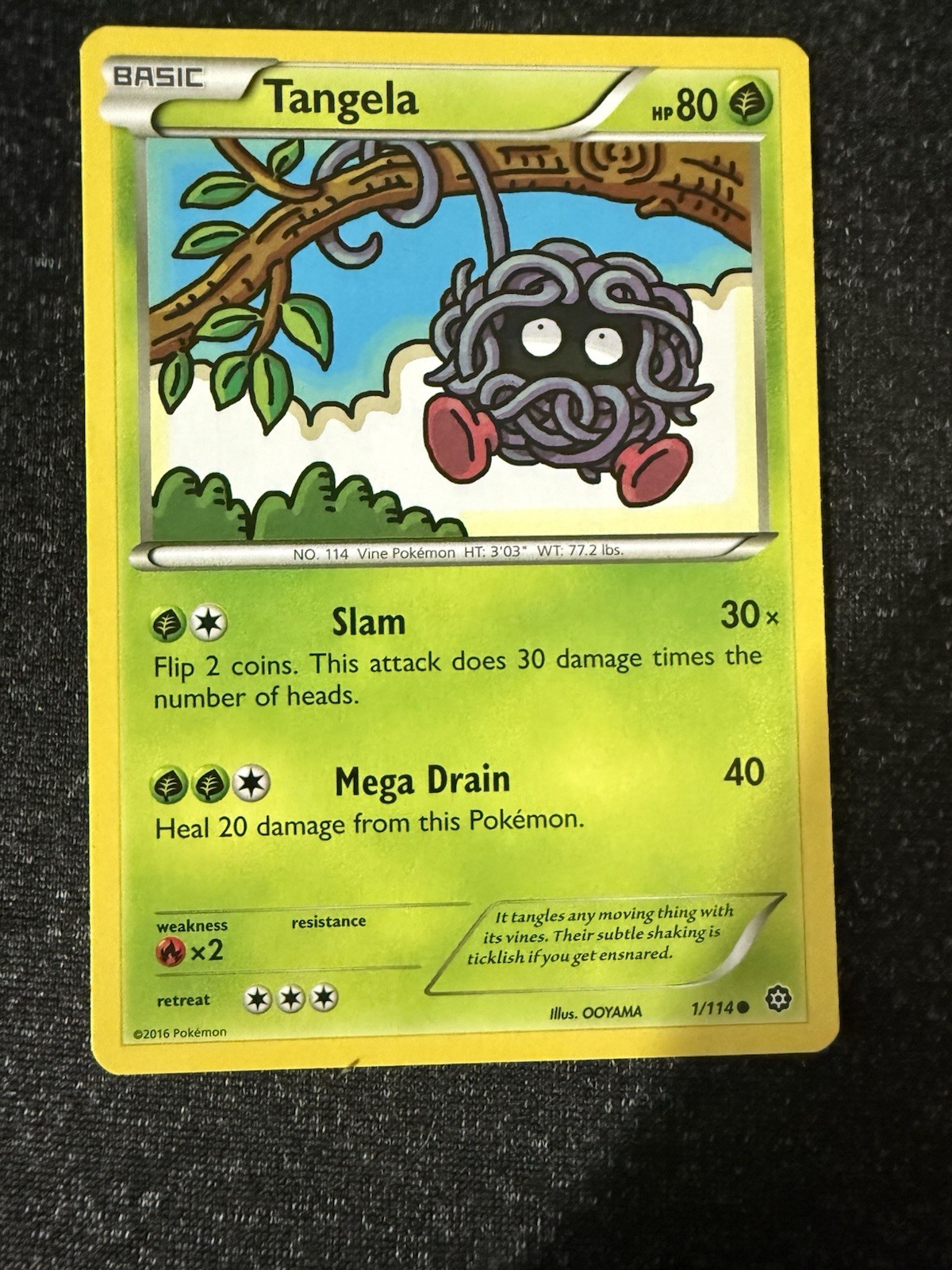 Tangela 1/114- Steam Siege- Regular Common- LP