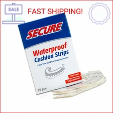 Secure Denture Adhesive Strips – Zinc Free – Waterproof – Comfortable Cushion Fi