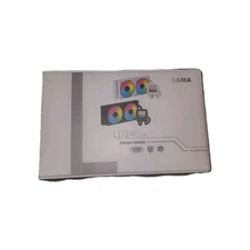 SAMA LD 240mm AIO CPU Liquid Cooler Customizable 2.8" Square LCD Display Black