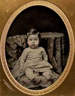 1/4 Plate Ambrotype - Baby Girl by E. S. Dunshee - Full Thermoplastic Union Case
