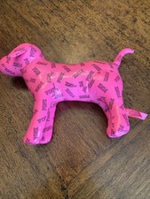 PINK by Victoria's Secret Mini Dog Pleather Plush Approx 12" PINK logo 2000's