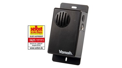 Vanish Mobiler Mardervertreiber TVT-1, Schallwellen, 12 kHz, 83 dB, Batteriebetr