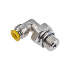 Parker 169Plp-10M-4G Metric Metal Push-To-Connect Fitting, Brass, Silver