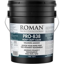 Roman PRO-838 5gal Clear Heavy Duty Wallpaper Adhesive-1PK