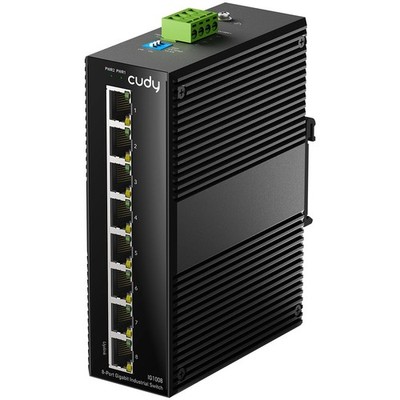 Cudy 8 Port Gigabit Industrial Network Switch , DIN-Rail Switch IP40 , Polari...