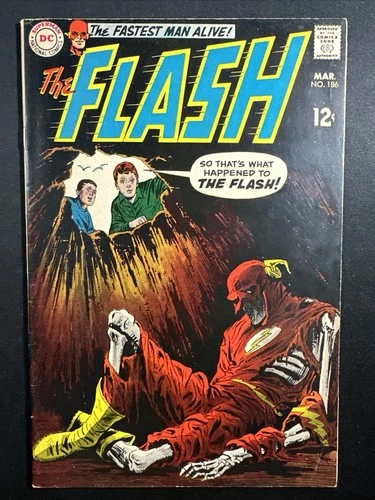 The Flash #186 1969 DC Comics Vintage Silver age 1st Print Fine *A3