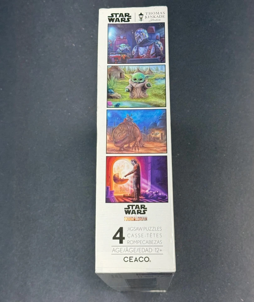 STAR WARS 4 x 500pc Multi-Puzzle Thomas Kinkade Mandalorian Collection - MINT - Image 2 of 4