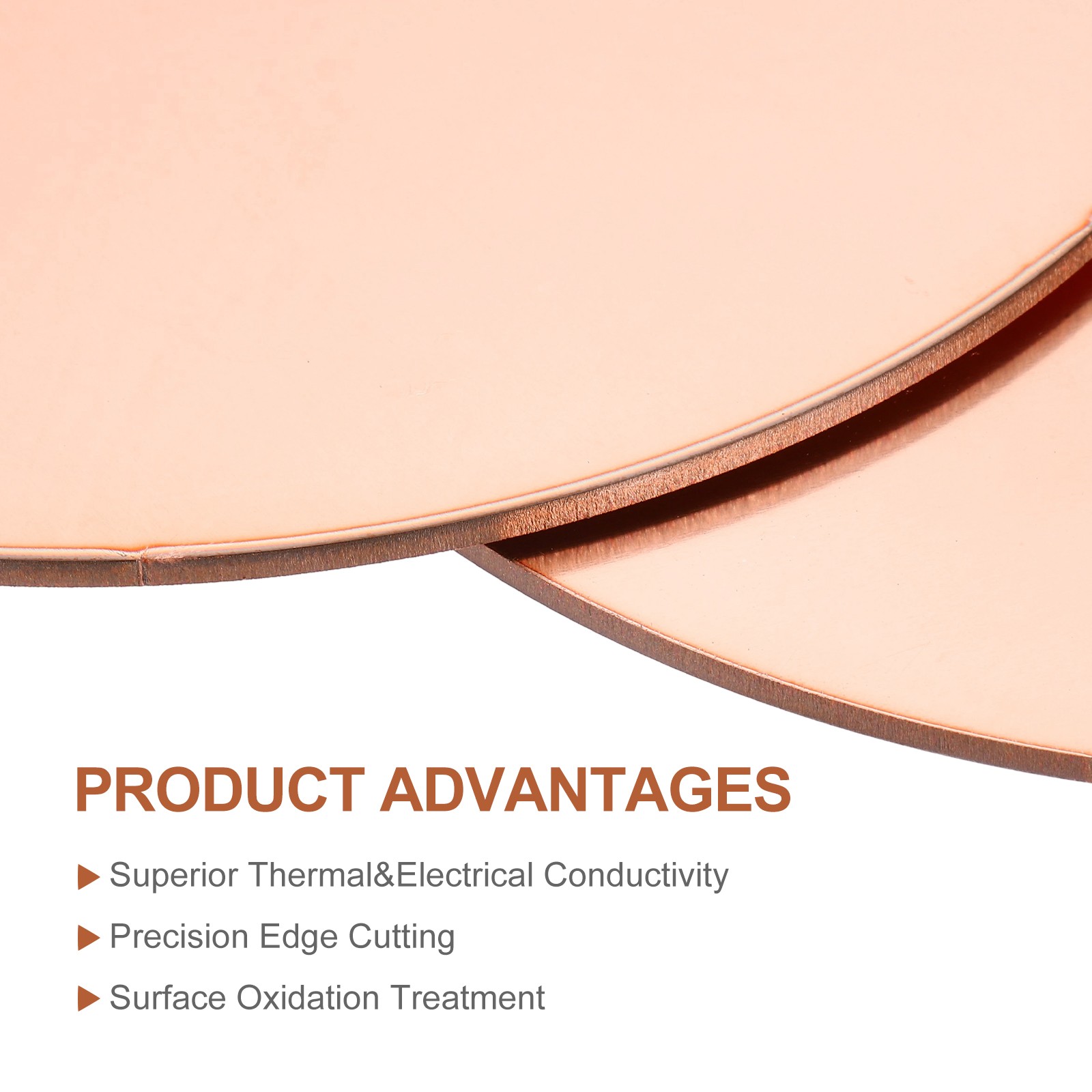 10 Pcs Round Copper Plate, 0.5mm 60mm (2.36") Dia Pure Copper Sheets