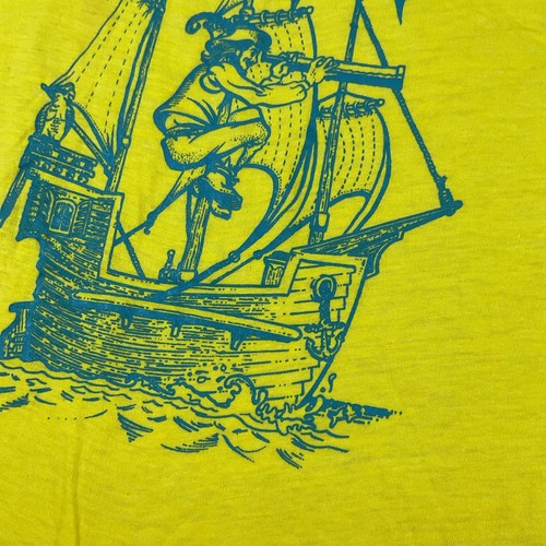 Vintage Screen Stars Shirt 80s Pirate Ship Single Stitch 50/50 Thin Men Sz XL - Picture 4 of 9